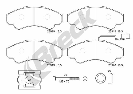 Set placute frana,frana disc 23919 00 703 10 BRECK